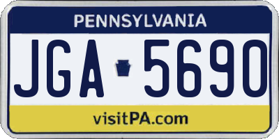 PA license plate JGA5690