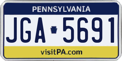 PA license plate JGA5691