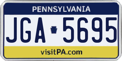 PA license plate JGA5695