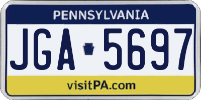 PA license plate JGA5697