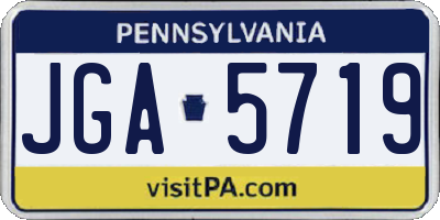 PA license plate JGA5719