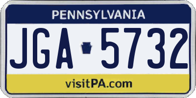 PA license plate JGA5732