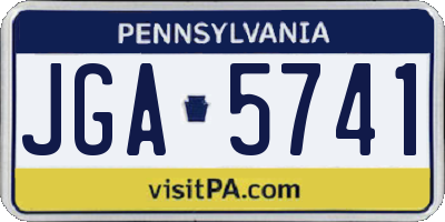 PA license plate JGA5741