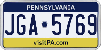 PA license plate JGA5769