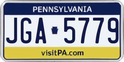 PA license plate JGA5779