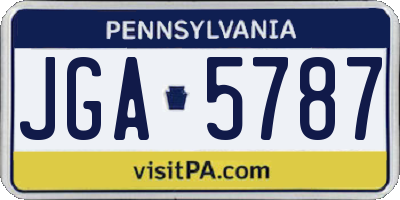 PA license plate JGA5787