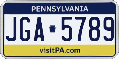 PA license plate JGA5789