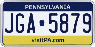PA license plate JGA5879
