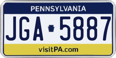 PA license plate JGA5887