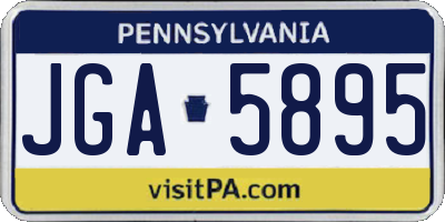 PA license plate JGA5895