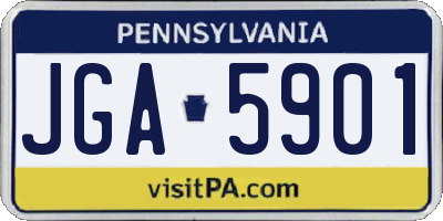 PA license plate JGA5901