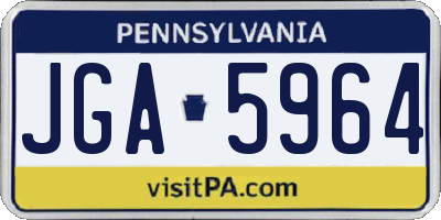 PA license plate JGA5964