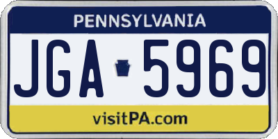 PA license plate JGA5969