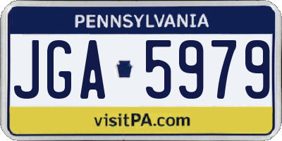 PA license plate JGA5979