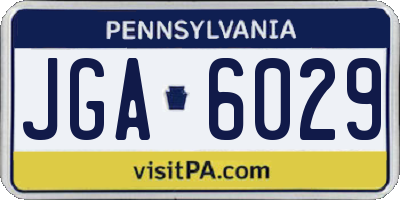 PA license plate JGA6029
