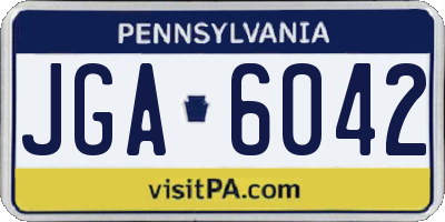 PA license plate JGA6042