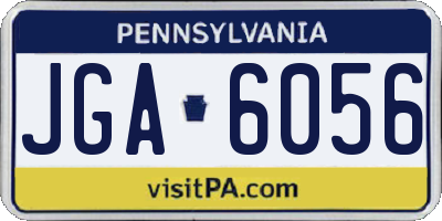 PA license plate JGA6056