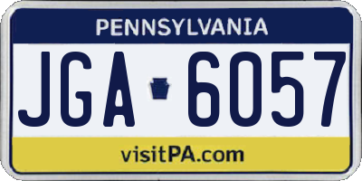 PA license plate JGA6057