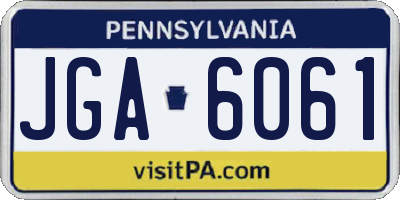 PA license plate JGA6061