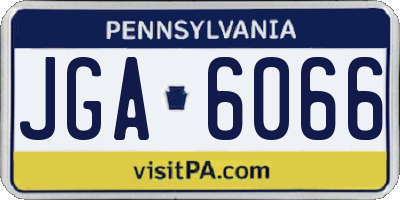 PA license plate JGA6066