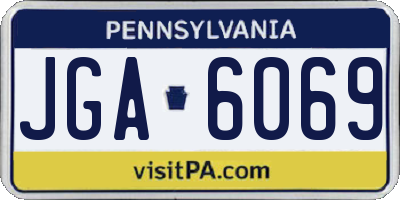 PA license plate JGA6069