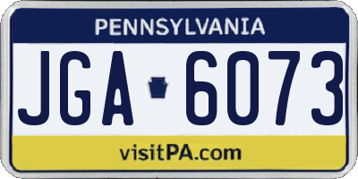 PA license plate JGA6073