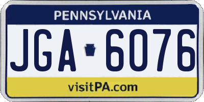 PA license plate JGA6076