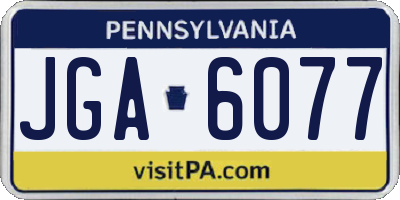 PA license plate JGA6077