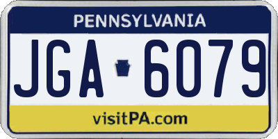 PA license plate JGA6079