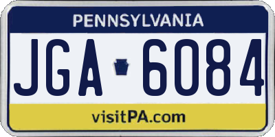 PA license plate JGA6084