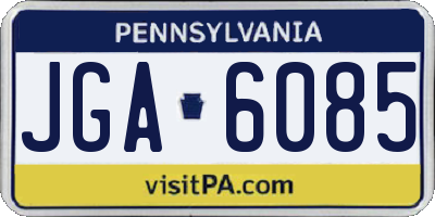 PA license plate JGA6085