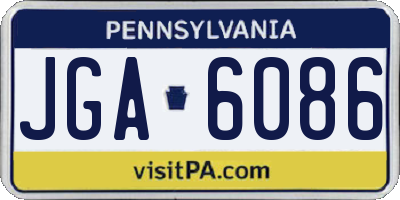 PA license plate JGA6086