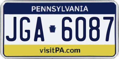 PA license plate JGA6087