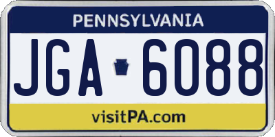 PA license plate JGA6088