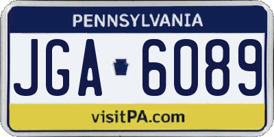 PA license plate JGA6089