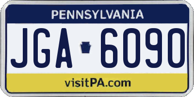 PA license plate JGA6090