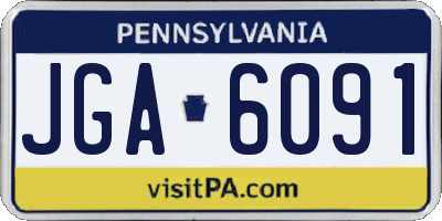 PA license plate JGA6091