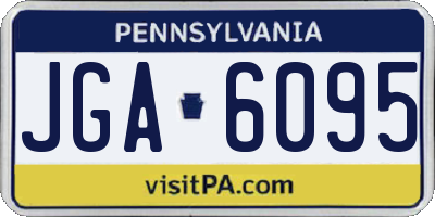 PA license plate JGA6095