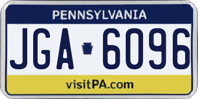 PA license plate JGA6096