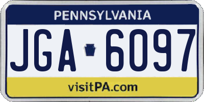 PA license plate JGA6097