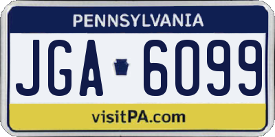 PA license plate JGA6099