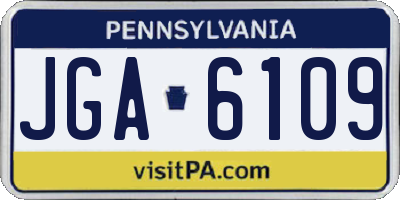 PA license plate JGA6109