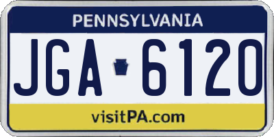 PA license plate JGA6120