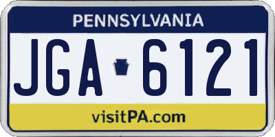 PA license plate JGA6121