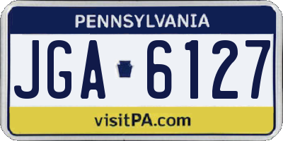 PA license plate JGA6127