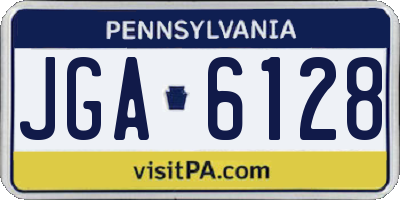 PA license plate JGA6128