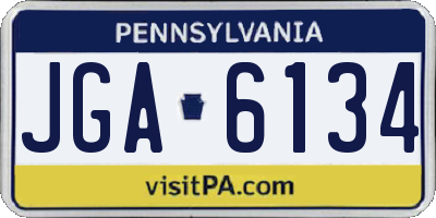 PA license plate JGA6134