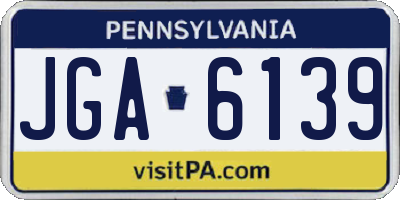 PA license plate JGA6139