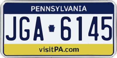 PA license plate JGA6145