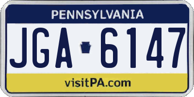 PA license plate JGA6147